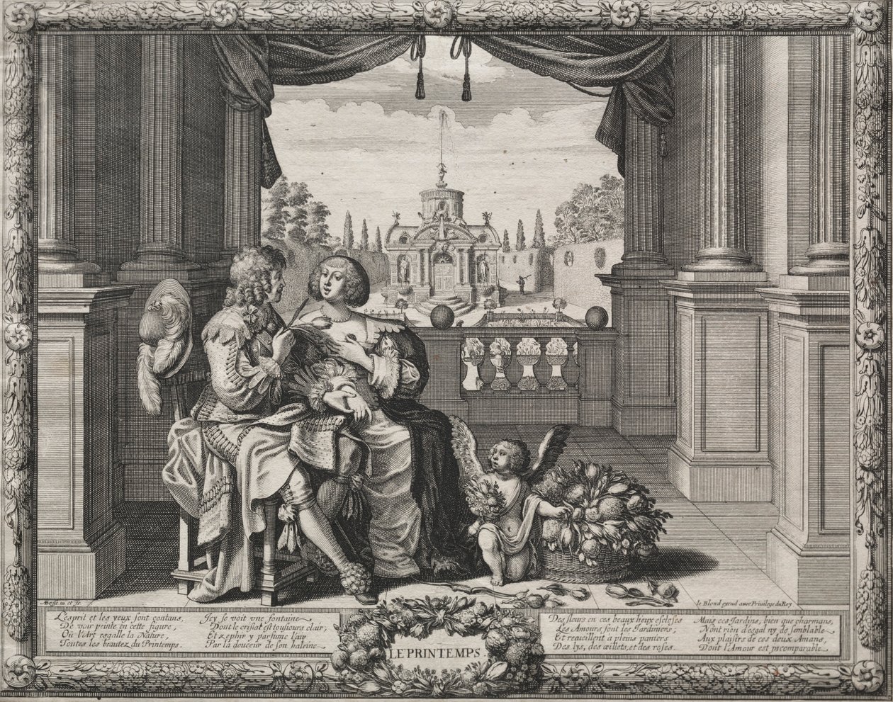 Čtvero ročních období: Jaro, 1635. od Abraham Bosse
