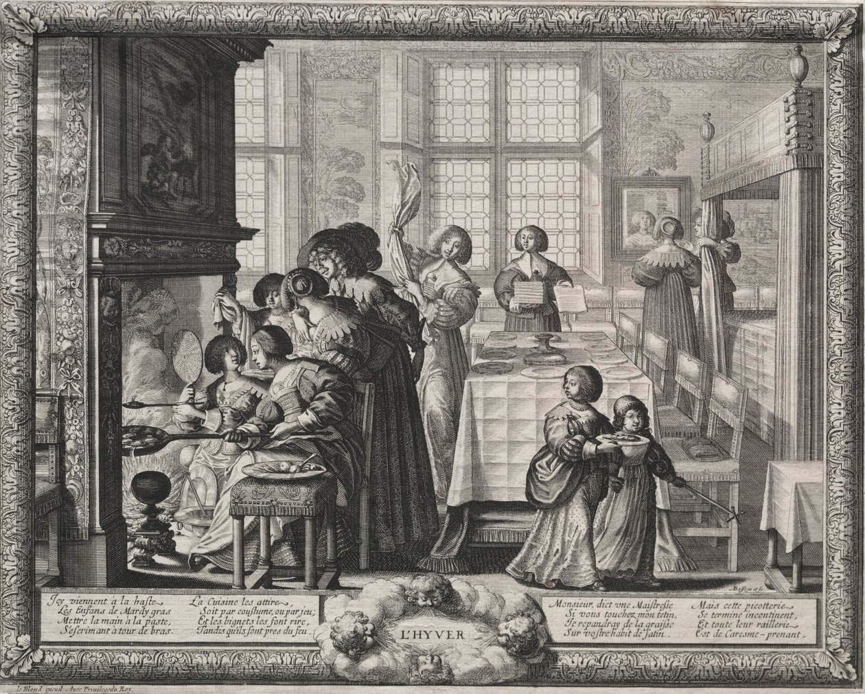 Čtvero ročních období: Zima, 1635. od Abraham Bosse
