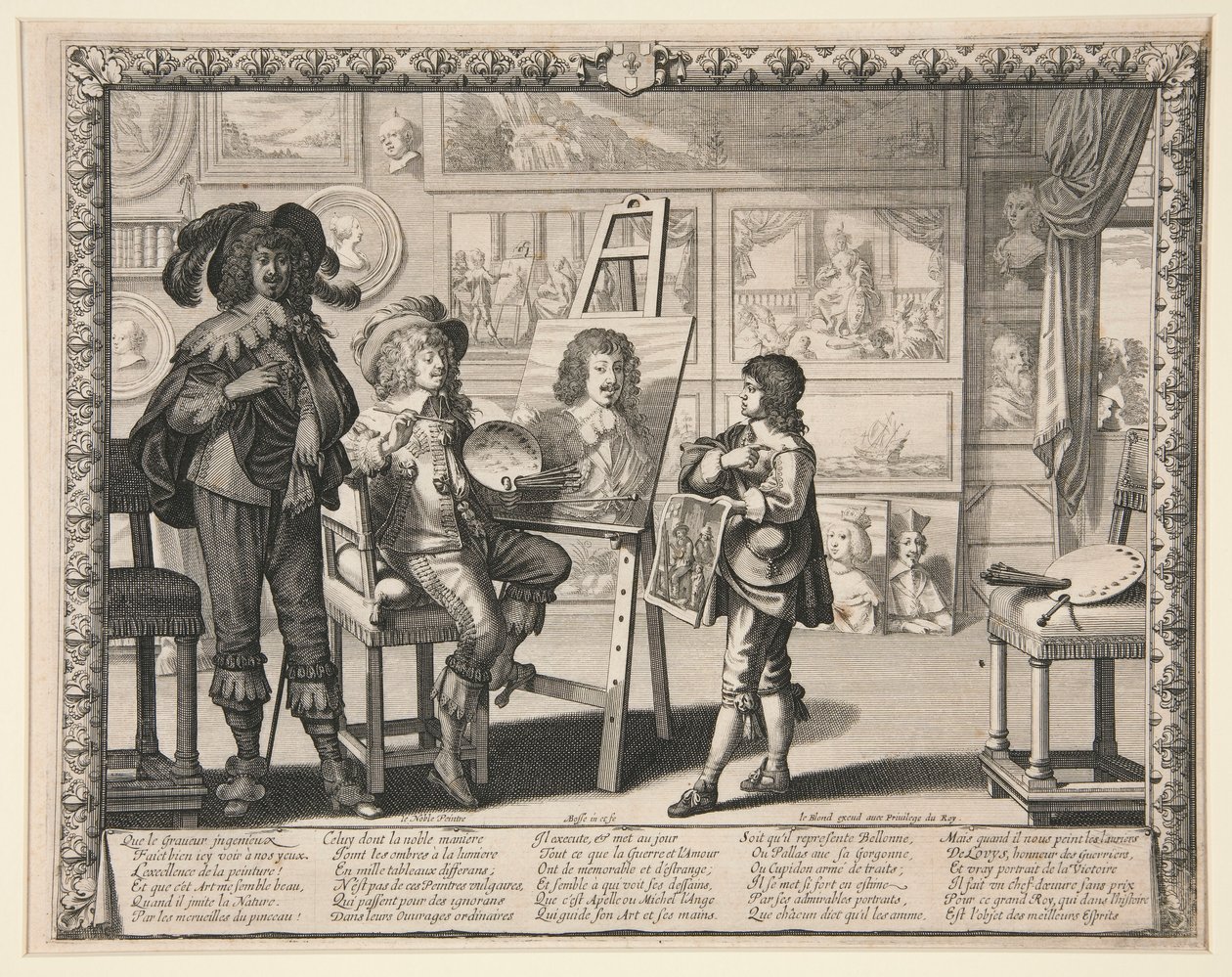 Malíř ve svém ateliéru, ze série Umělci v jejich ateliérech od Abraham Bosse