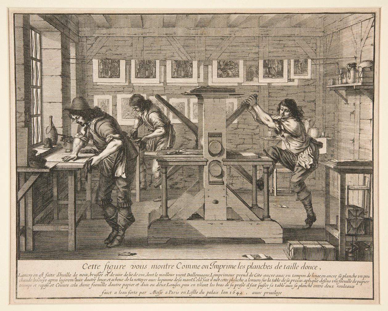 The Printers in their Workroom, ze série Artists in their Studios od Abraham Bosse