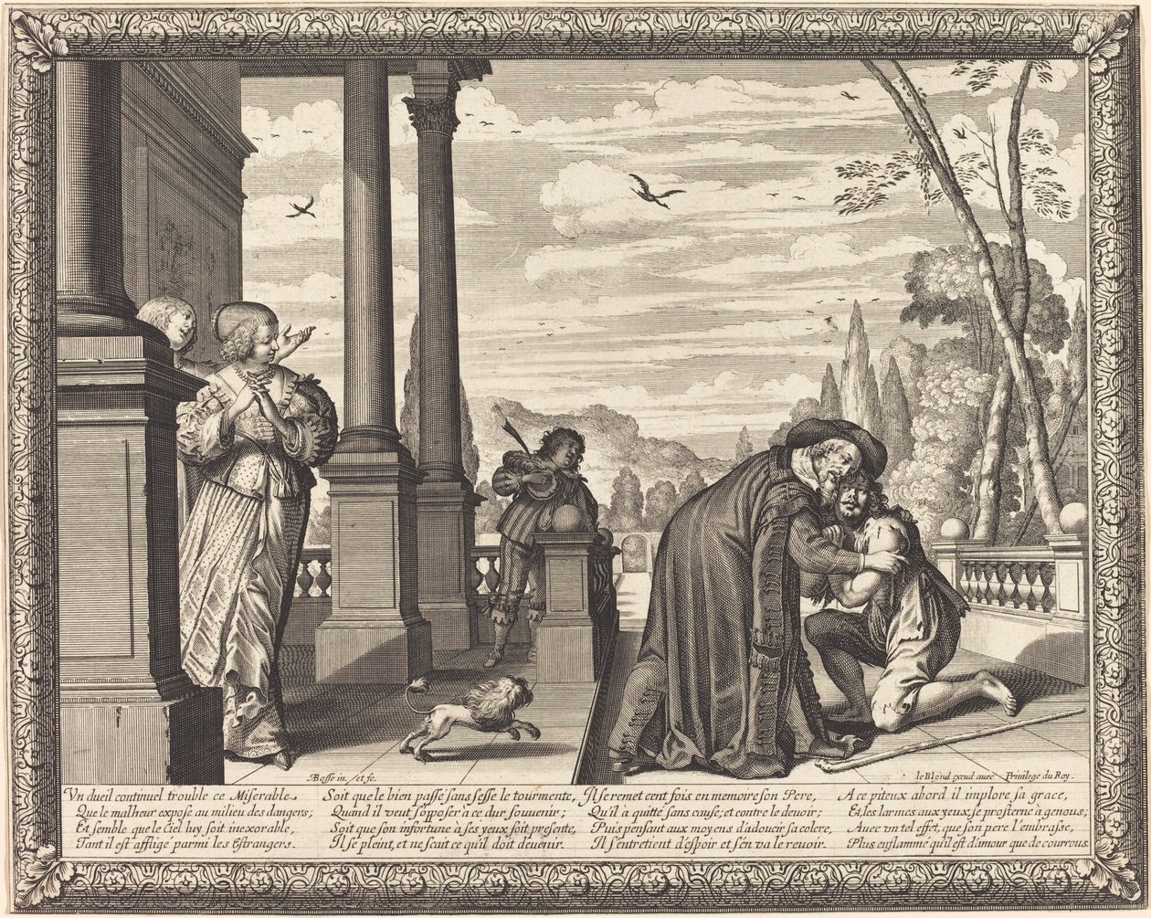 Marnotratný syn přijatý svým Otcem od Abraham Bosse
