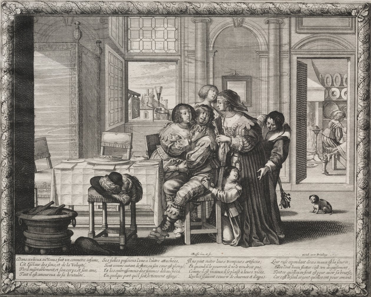 Marnotratný syn: Bouřlivý život, 1635. od Abraham Bosse