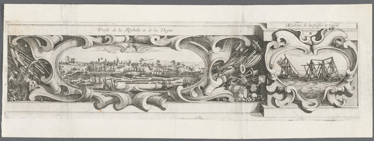 Obležení La Rochelle: Deska 16, 1628-1630. od Abraham Bosse
