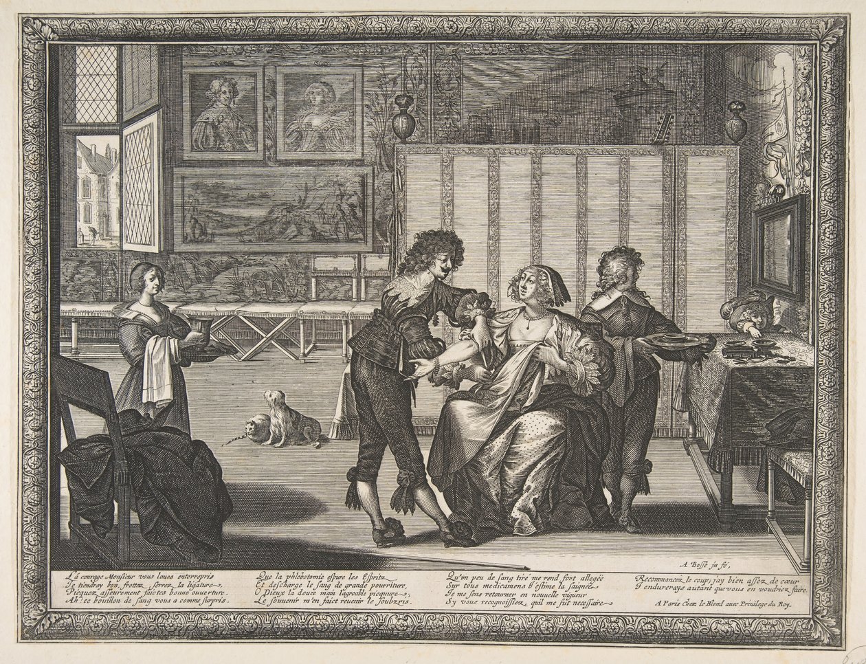 Chirurg La Saignée, 1632. od Abraham Bosse