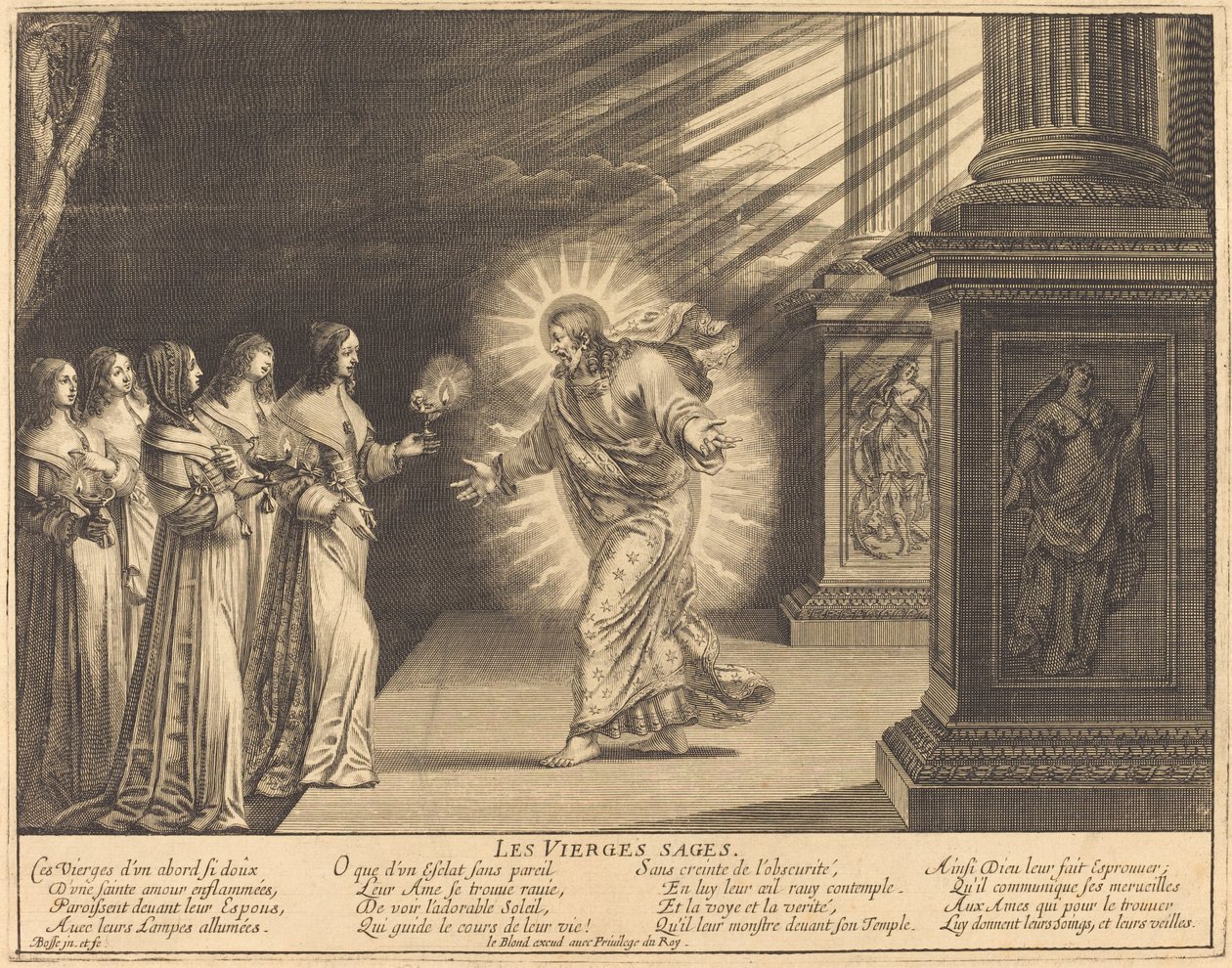 Moudré Panny nesoucí své lampy od Abraham Bosse