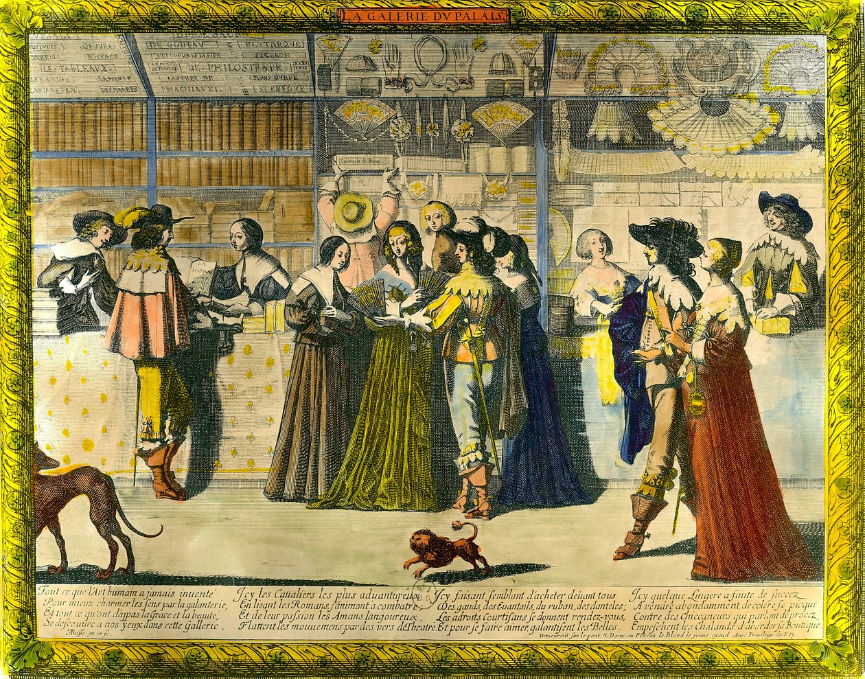 Galerie královského paláce Rytina Abrahama Bosse (1602-1676) 17. století. Soukromá sbírka od Abraham Bosse