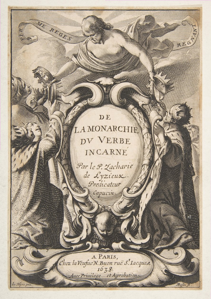Titulní strana: Z monarchie vtěleného Slova, 1638. od Abraham Bosse
