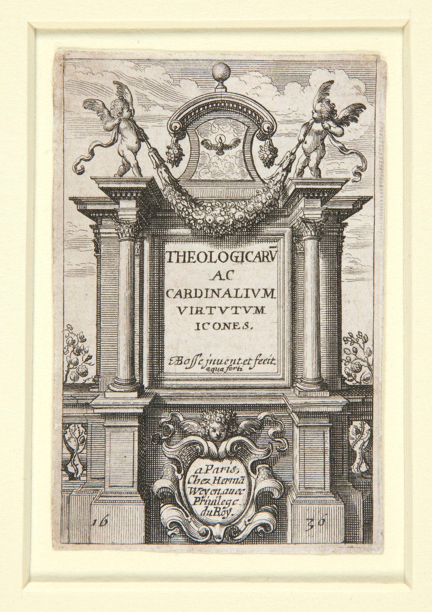 Titulní strana ikon teologických a kardinálních ctností od Abraham Bosse