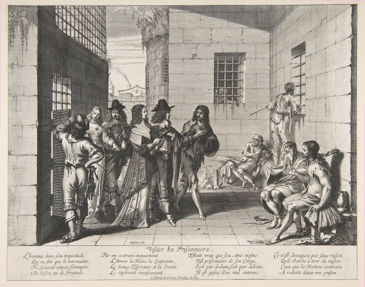 Návštěva vězňů, 1635. od Abraham Bosse