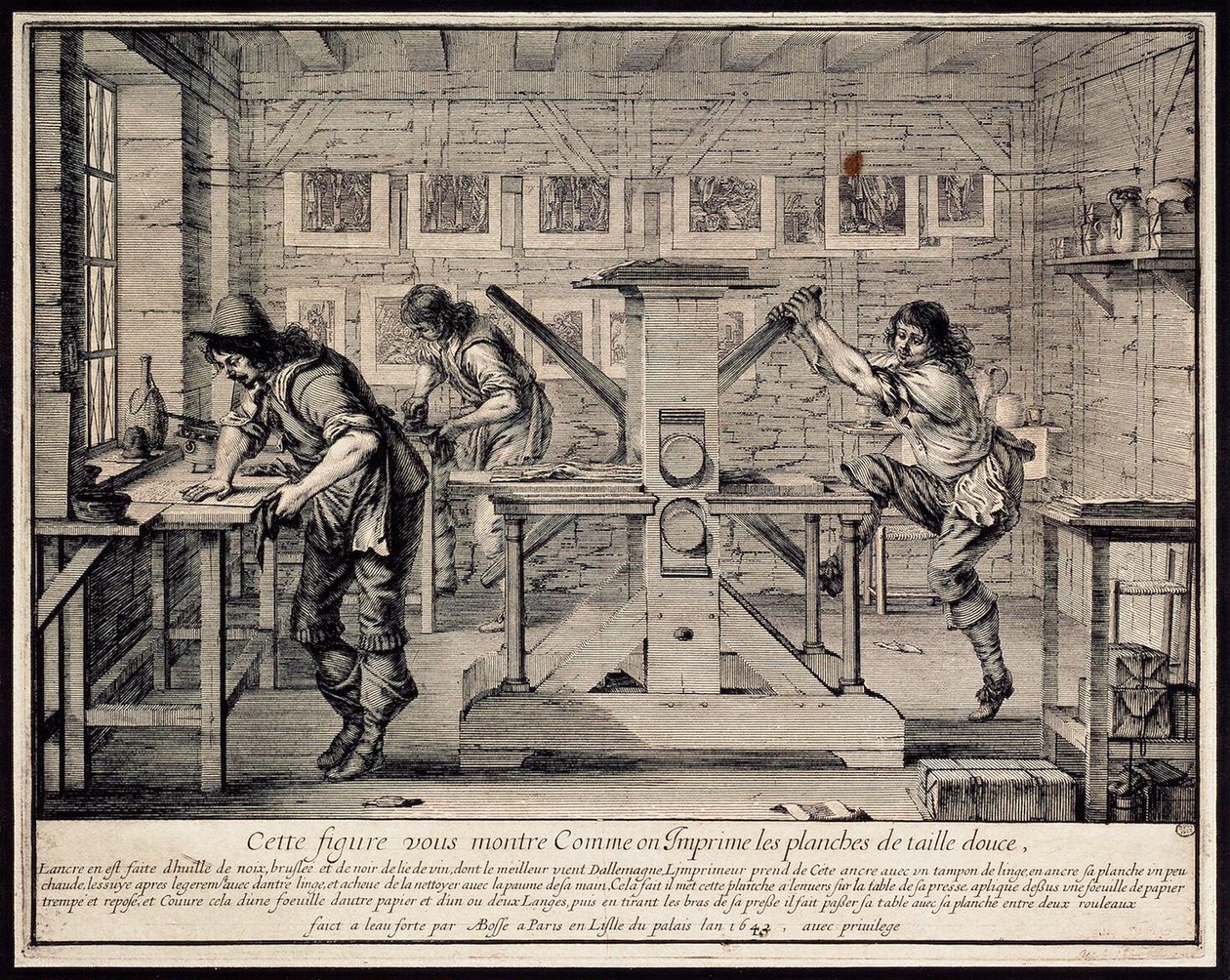Dílna rytce, 1642. od Abraham Bosse