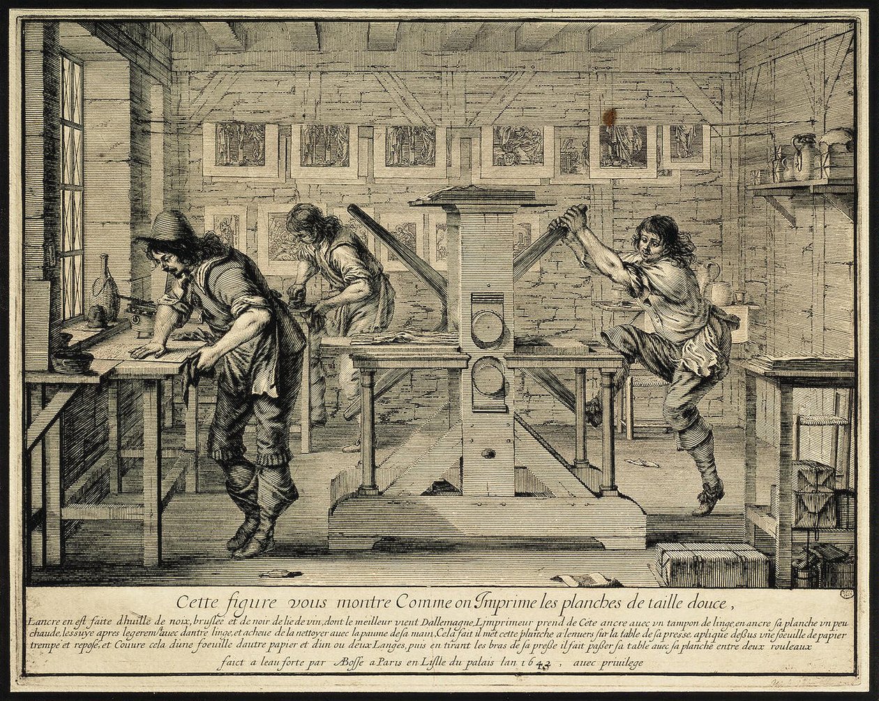 Dílna rytce, 1642 od Abraham Bosse
