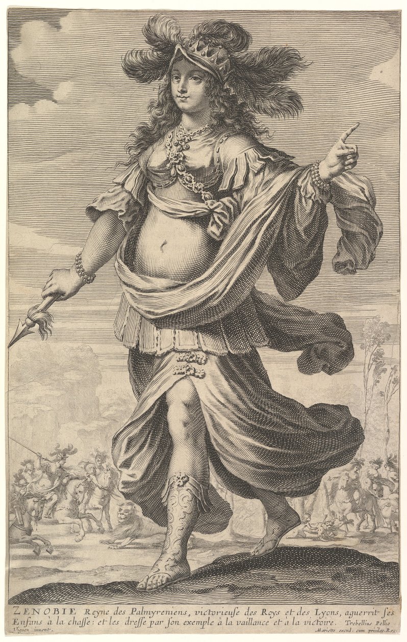 Zenobia, ilustrace od Pierra Le Moynese Galerie silných žen, ca. 1647. od Abraham Bosse