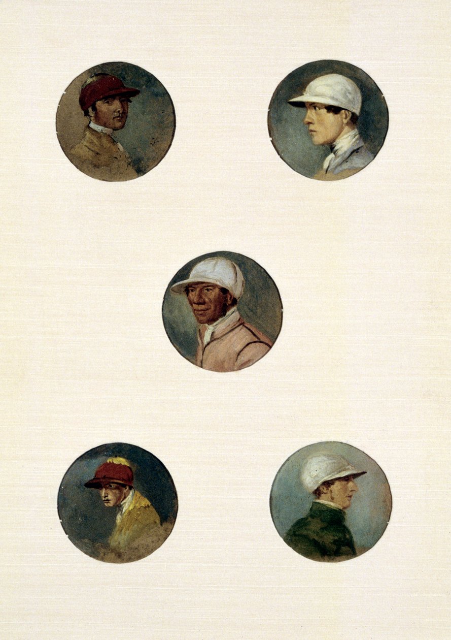 Studie žokejů (olej na plátně) od Abraham Cooper