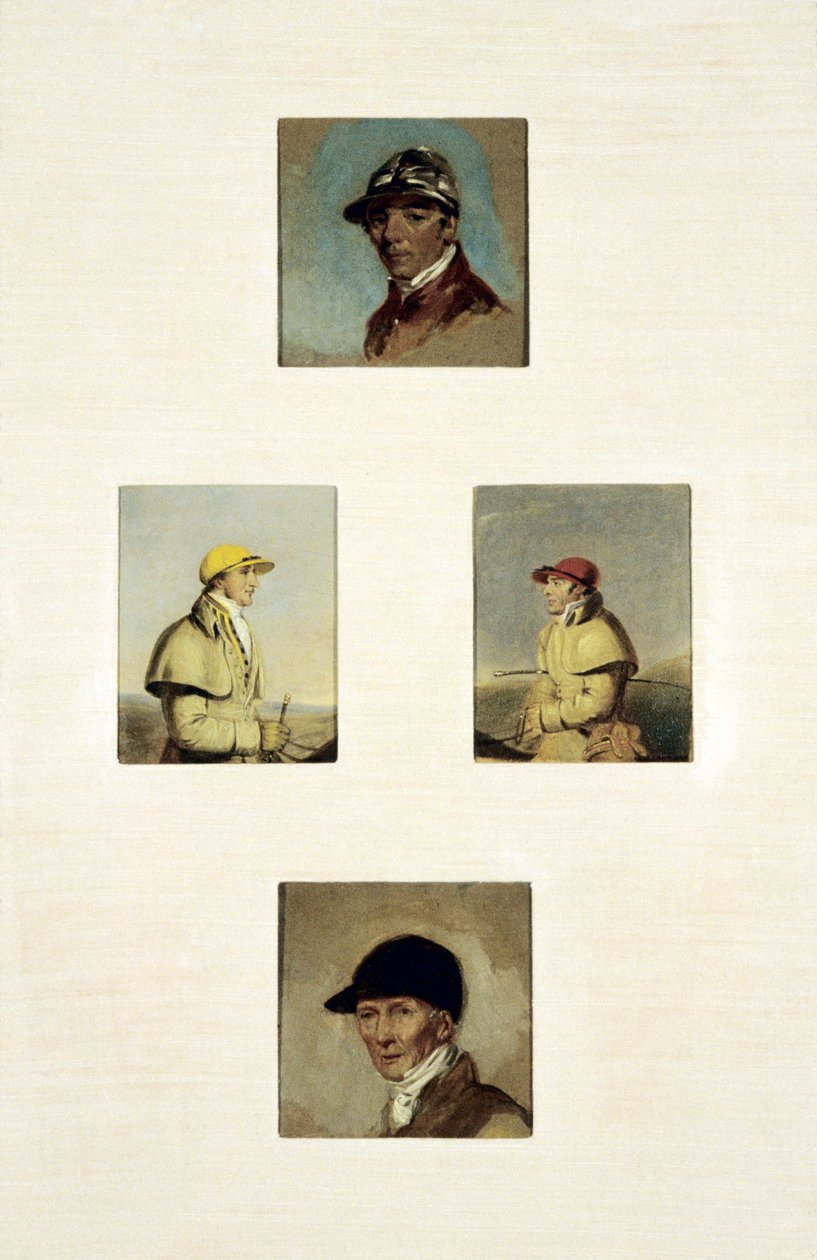 Studie žokejů (olej na plátně) od Abraham Cooper