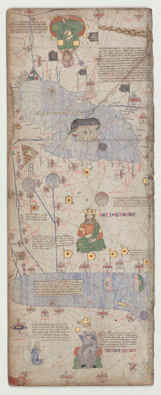 Katalánský atlas, list 9, 1375 od Abraham Cresques