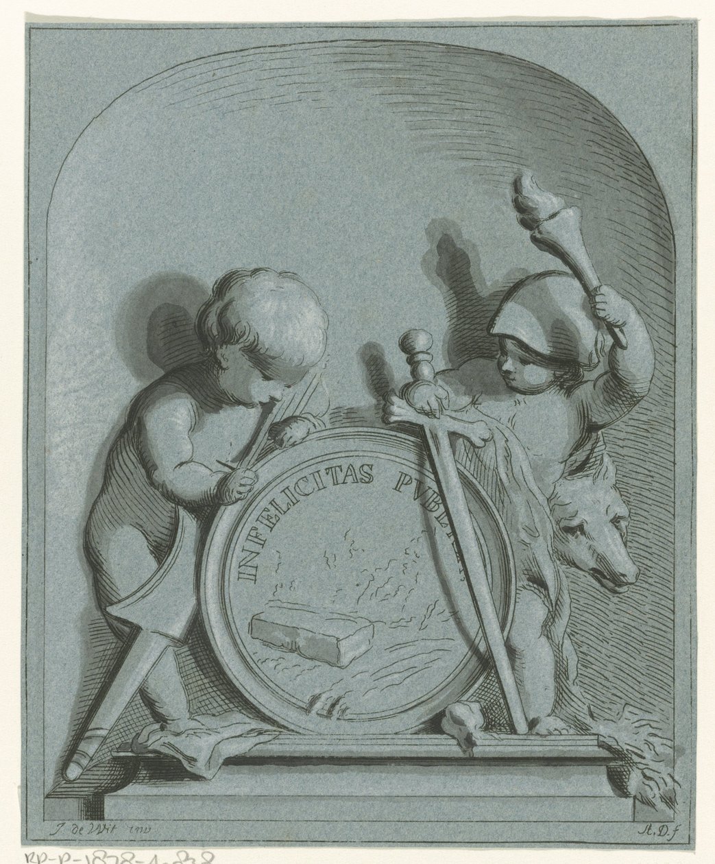 Alegorie se dvěma putti od Abraham Delfos