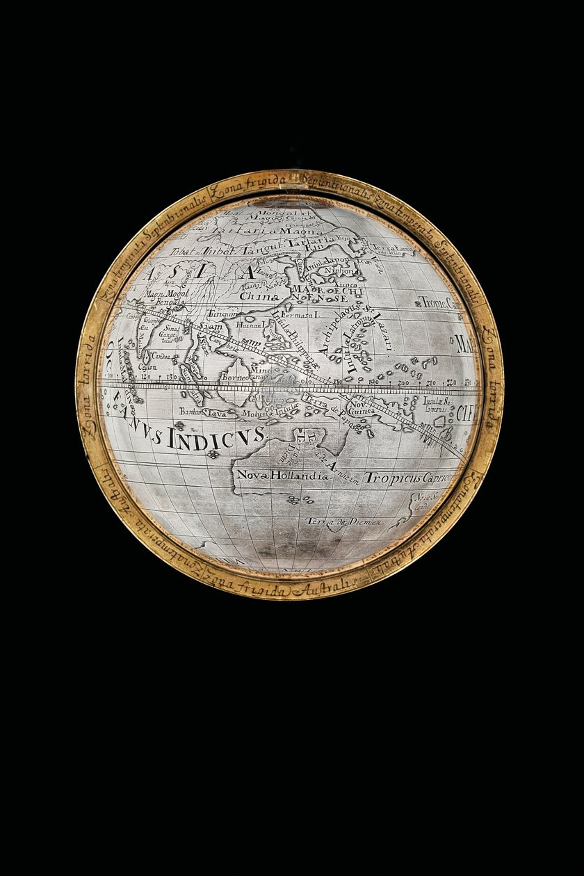 Dva výjimečné pozemské a nebeské glóby, podporované Herculesem a Atlasem, Augsburg, 1697-99 od Abraham Drentwett