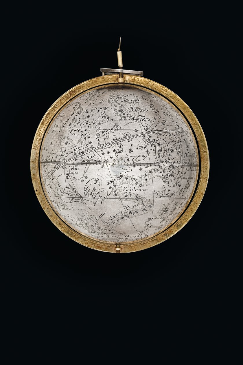 Dva výjimečné pozemské a nebeské glóby, podporované Herculesem a Atlasem, Augsburg, 1697-99 od Abraham Drentwett