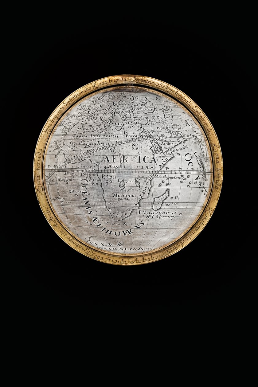 Dva výjimečné pozemské a nebeské glóby, podporované Herculesem a Atlasem, Augsburg, 1697-99 od Abraham Drentwett
