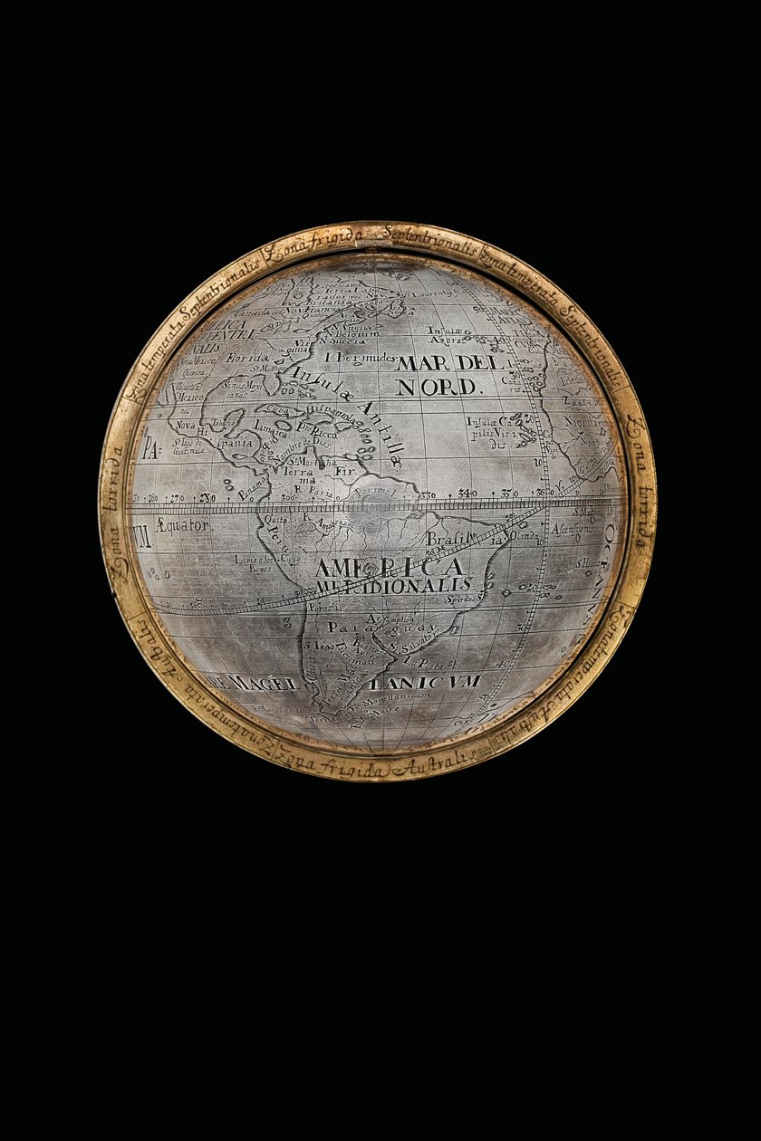 Dva výjimečné pozemské a nebeské glóby, podporované Herculesem a Atlasem, Augsburg, 1697-99 od Abraham Drentwett