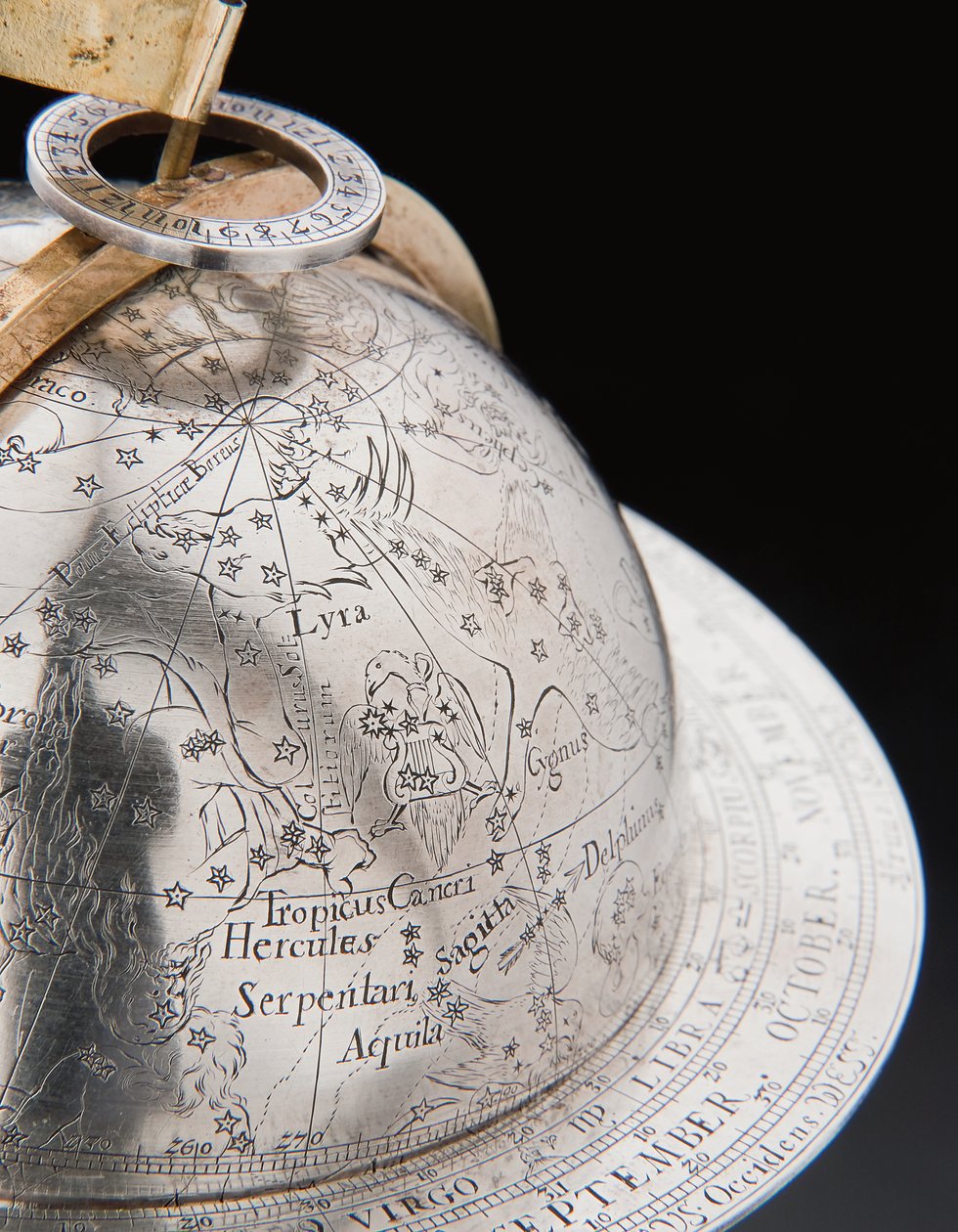 Dva výjimečné pozemské a nebeské glóby, podporované Hercules a Atlas, Augsburg od Abraham Drentwett