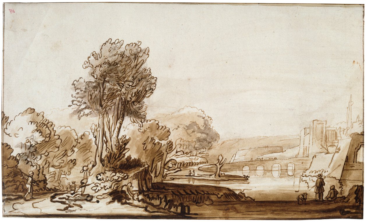 Brána do hradu, 17. století. od Abraham Furnerius