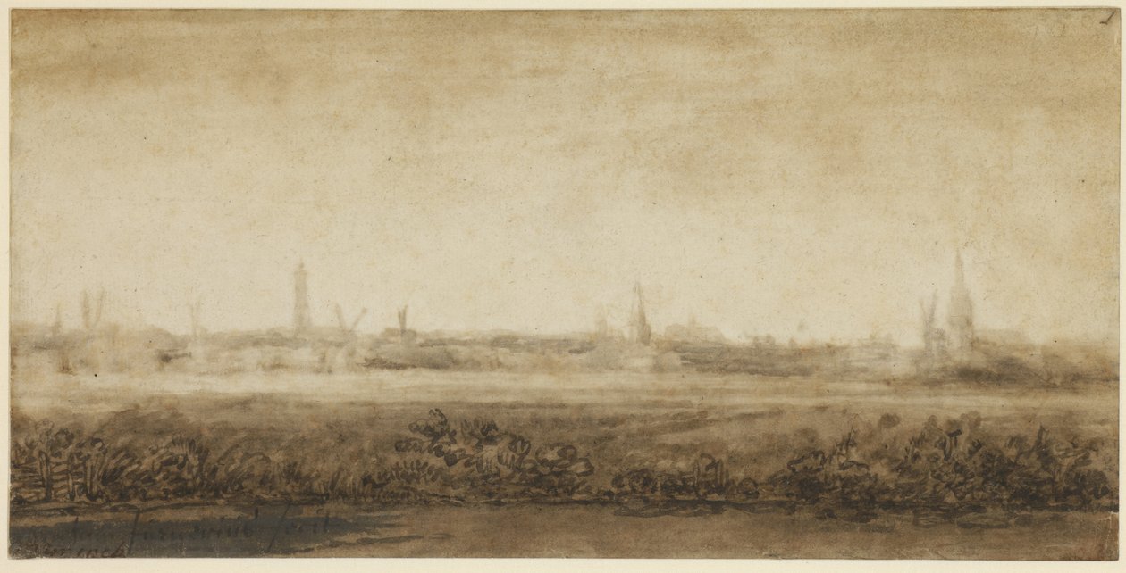Pohled na Amsterdam od Abraham Furnerius