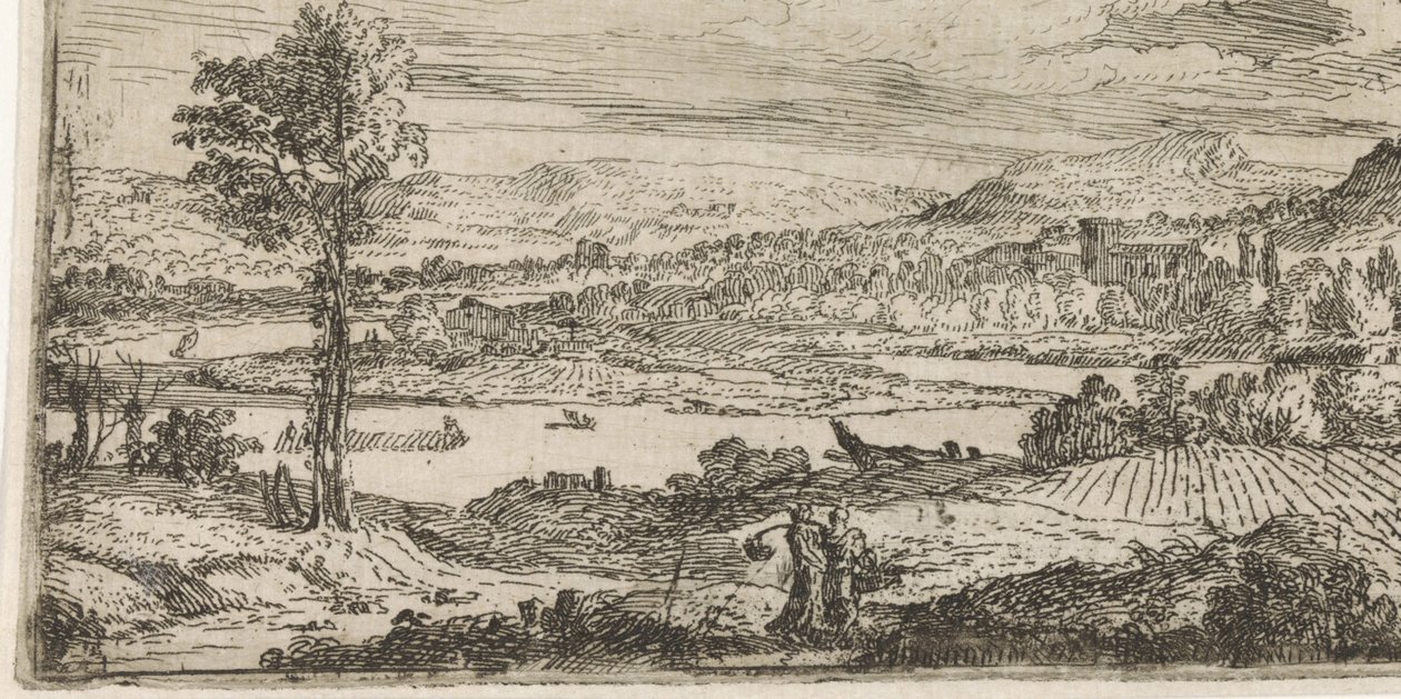 Krajina s řekou od Abraham Genoels