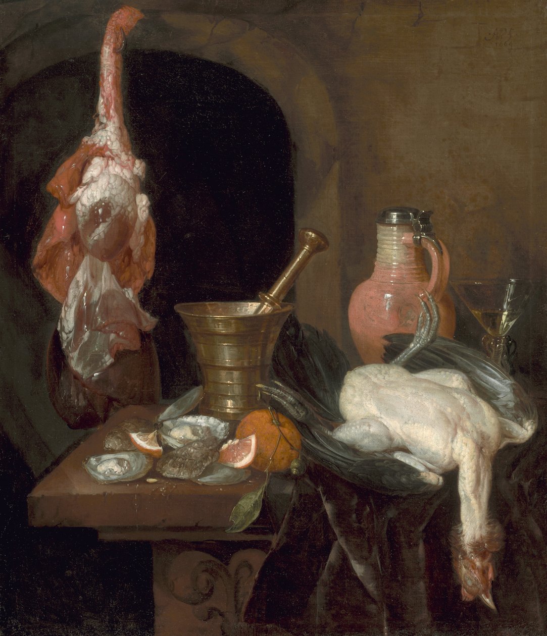 Přípravy na jídlo, 1664 od Abraham Hendricksz van Beyeren