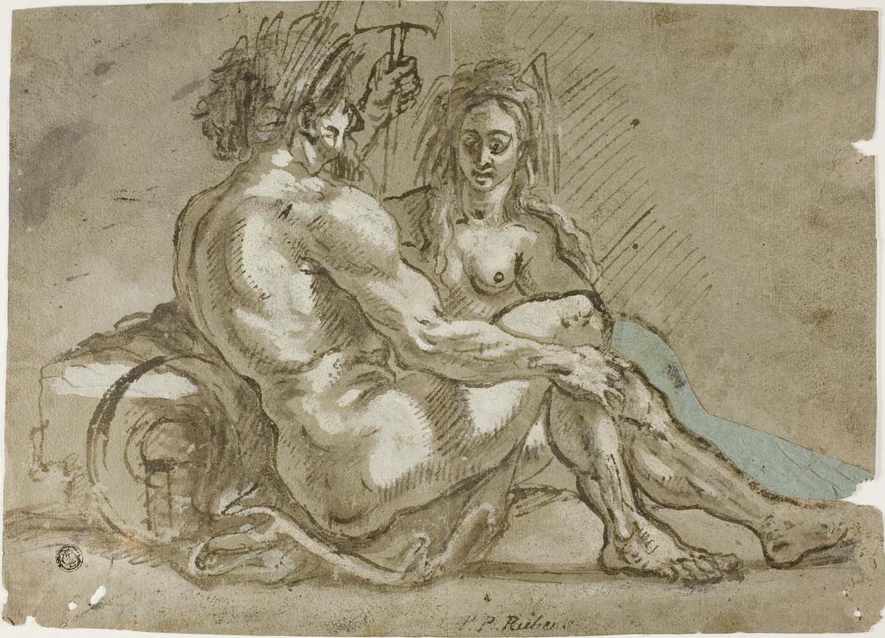 Říční bůh a nymfa od Abraham Janssens