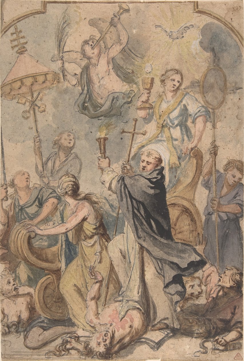 Alegorie triumfu nad kacířstvím se sv. Dominikem v popředí, 1650-60. od Abraham Jansz van Diepenbeeck