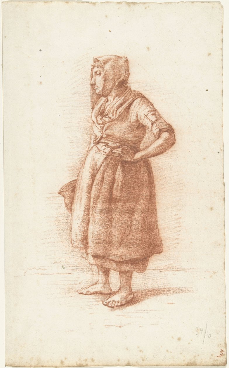 Stojící žena vlevo, ruku po boku od Abraham Johannes Ruytenschildt