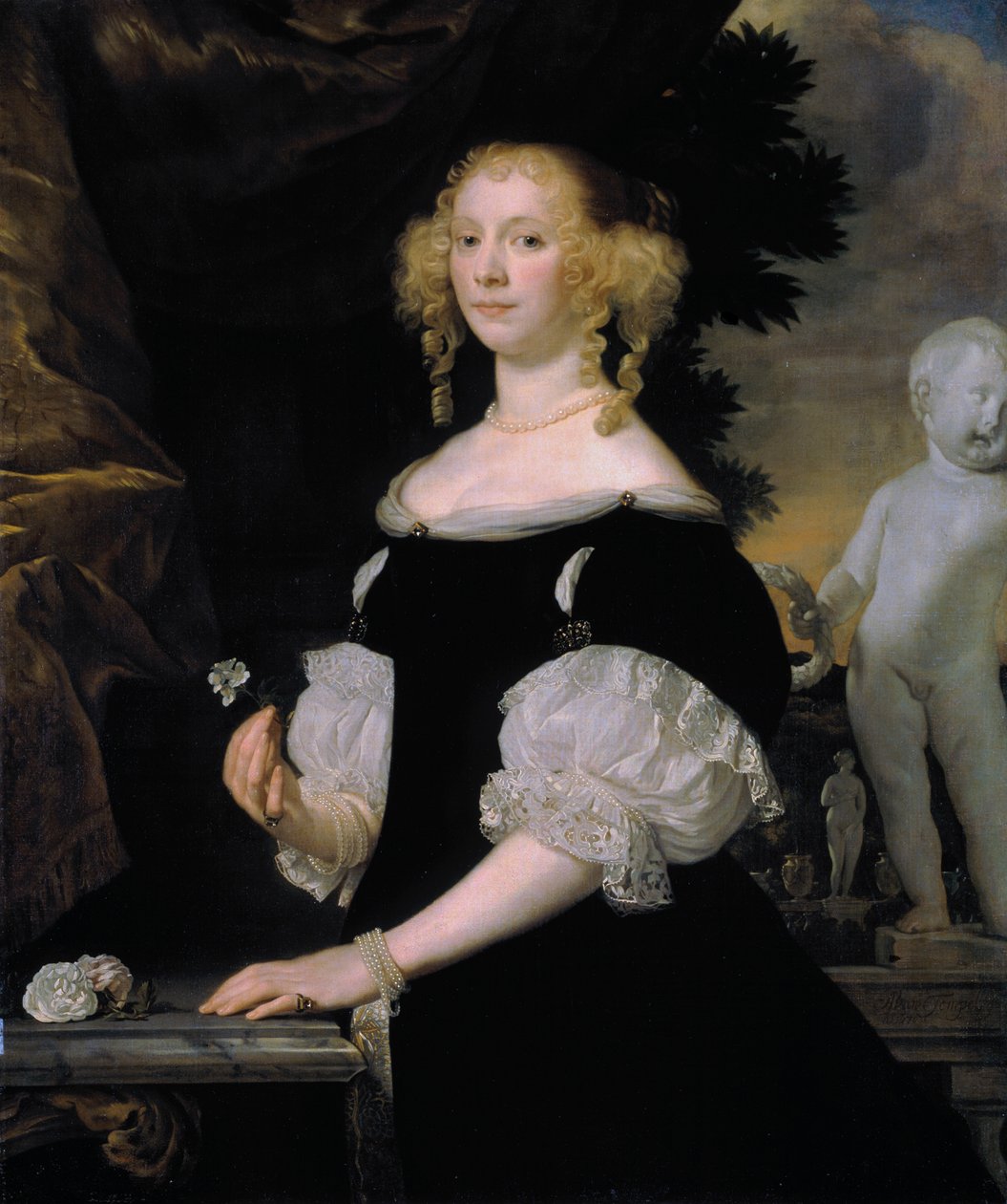 Portrét ženy, 1670. od Abraham Lambert Jacobsz Tempel van den