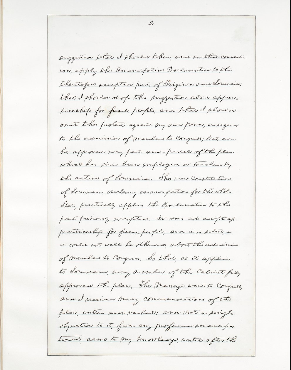 Rukopis podpisu Lincolnova posledního projevu jako prezidenta, doručený ve Washingtonu, D. C., z okna Bílého domu večer 11. dubna 1865 od Abraham Lincoln