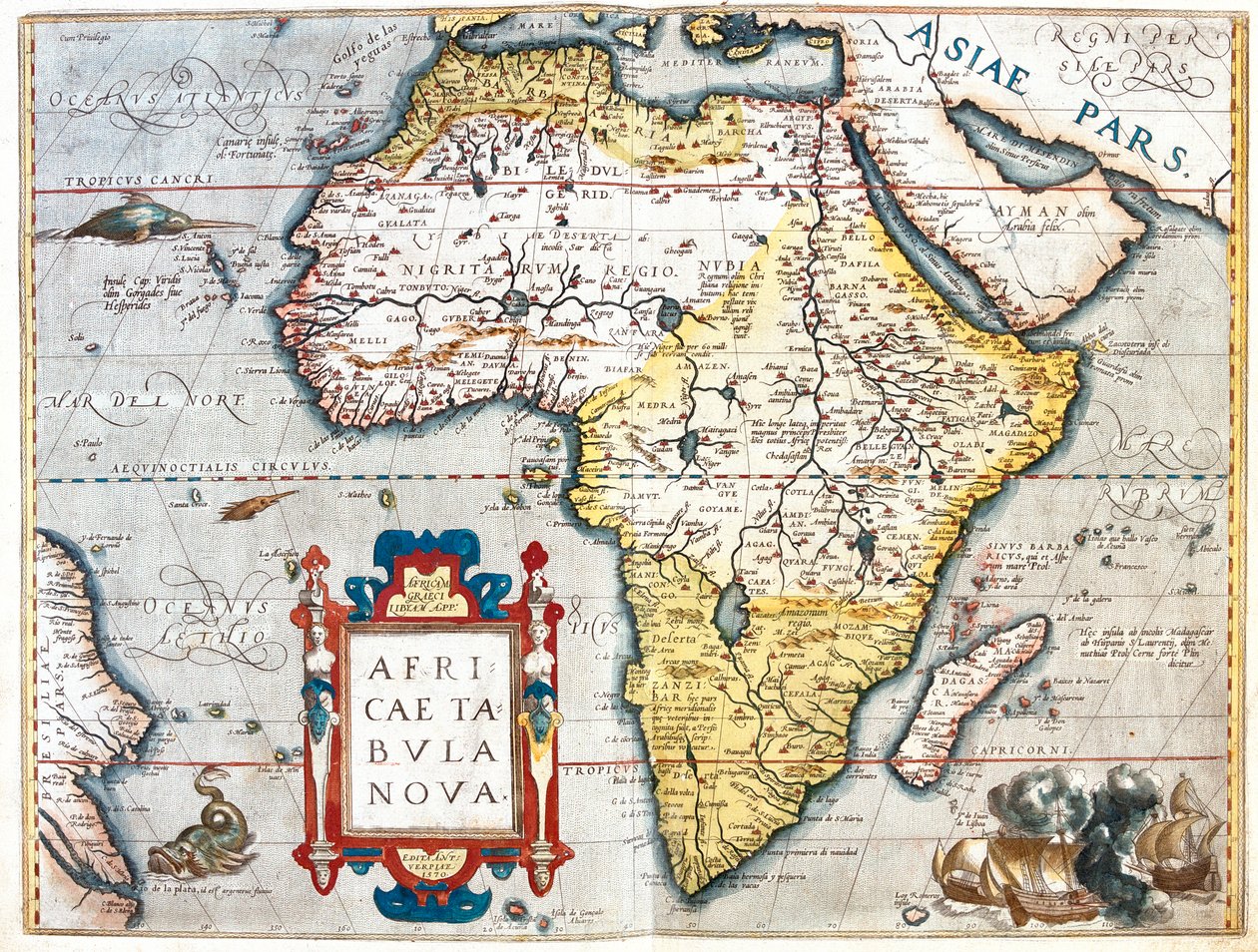 Afrika od Abraham Ortelius