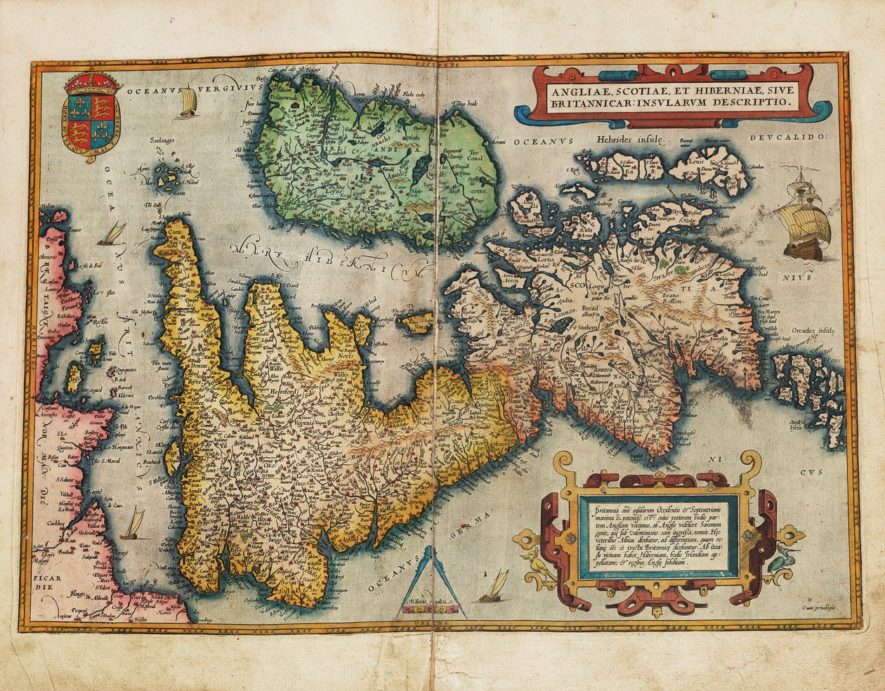 Angliae, Scotiae, et Hiberniae, sive Britannicar: Insularum descriptio (Anglie, Skotsko a Irsko, jinak známé jako Britské ostrovy) od Abraham Ortelius