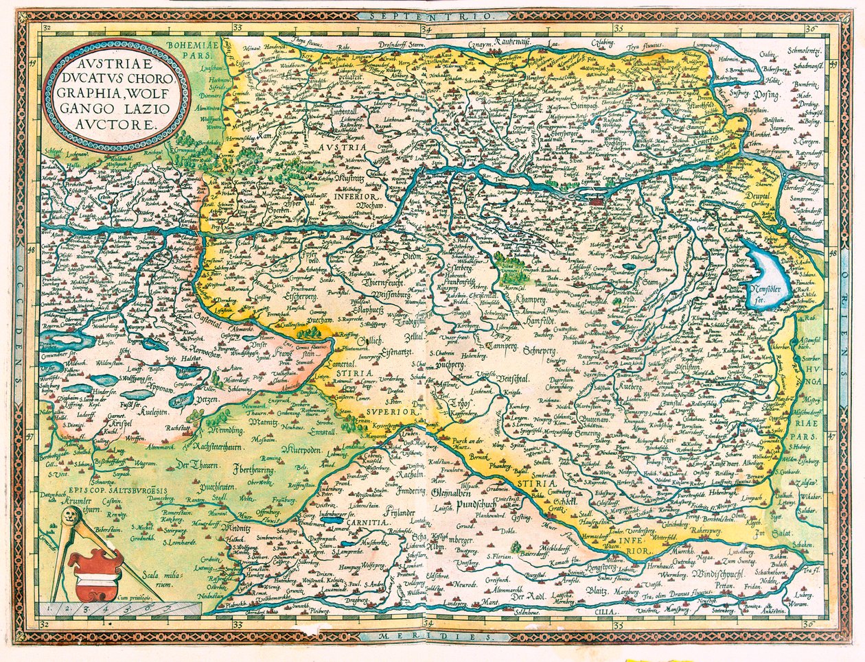 Východní Rakousko od Abraham Ortelius