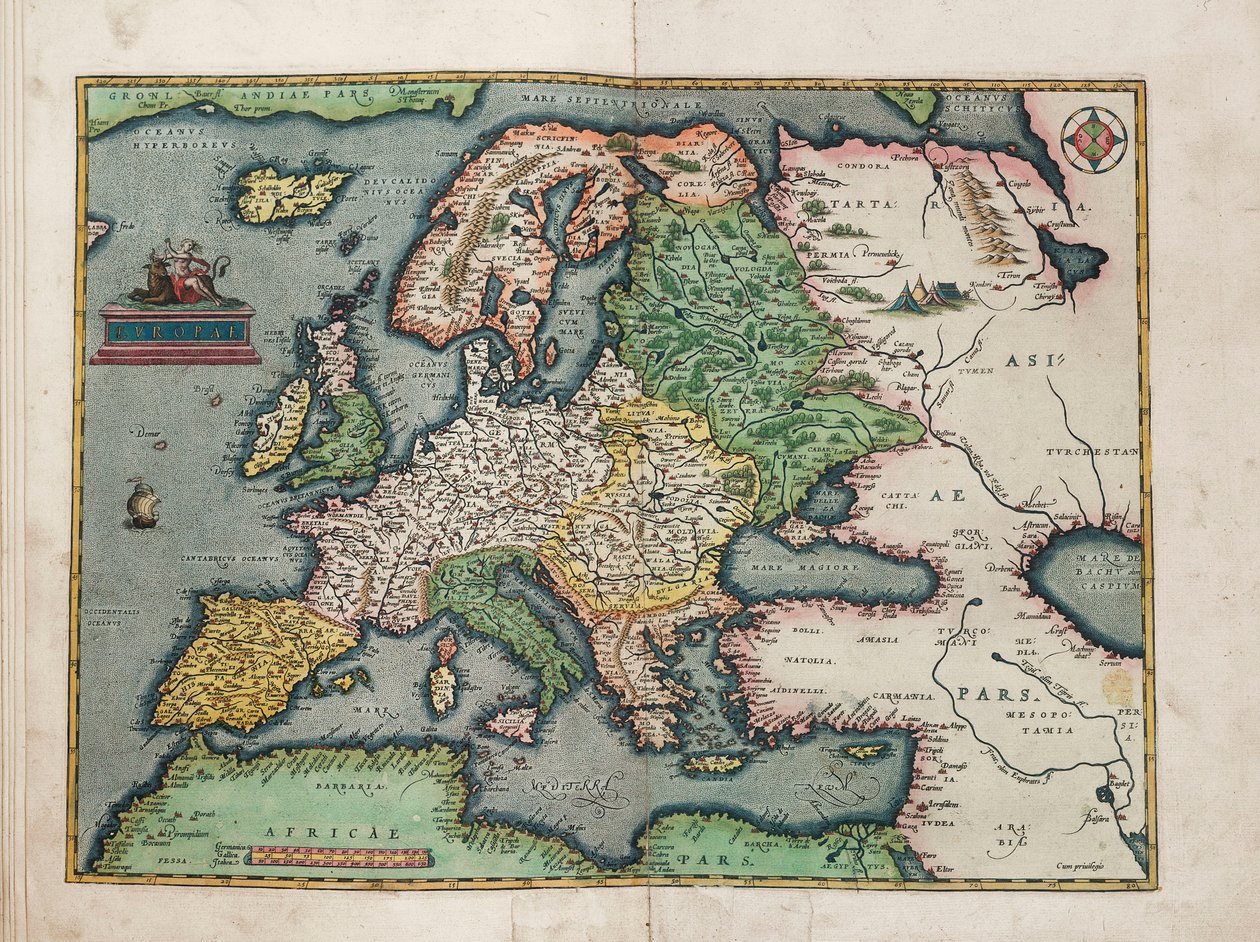 Evropa od Abraham Ortelius