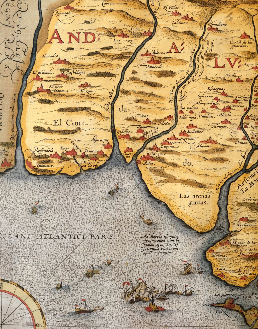Přístav Palos, Abraham Ortelius (1528-1598), deska od Abraham Ortelius
