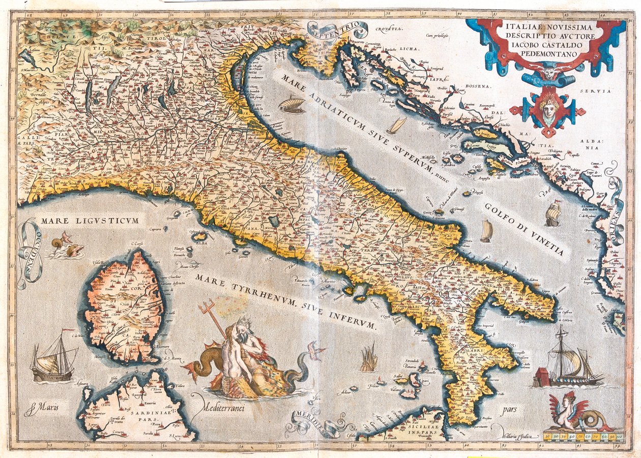 Itálie od Abraham Ortelius