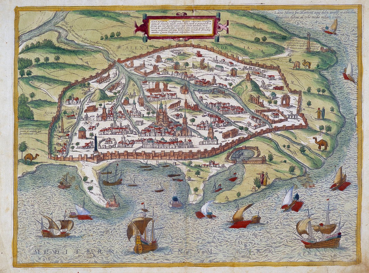 Mapa Alexandrie - Abraham Ortelius, Antverpy od Abraham Ortelius