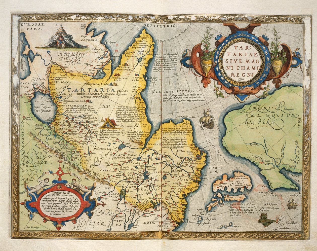 Mapa Tartárie, severní-střední Asie, z Theatrum Orbis Terrarum od Abrahama Orteliuse od Abraham Ortelius