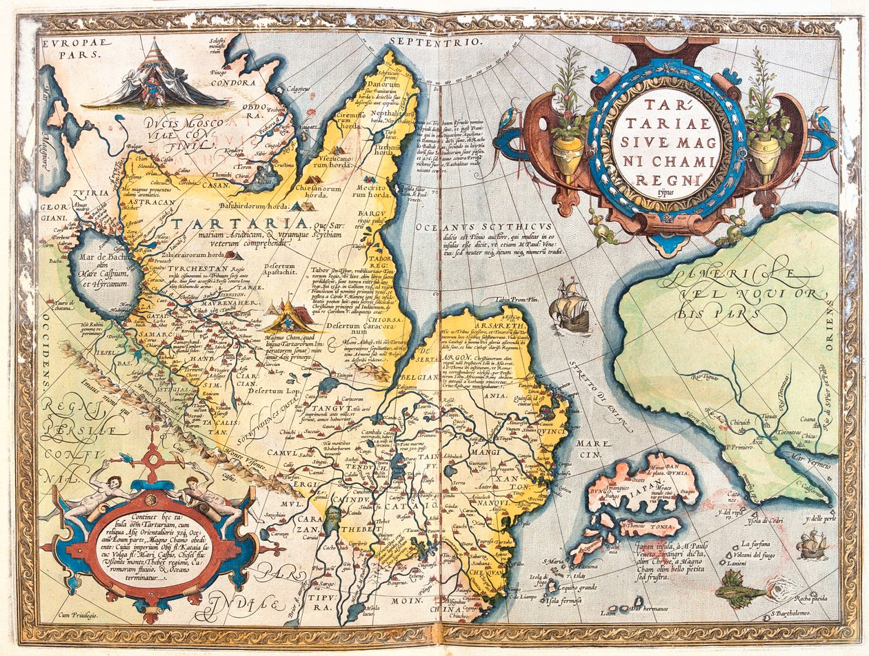 Severovýchodní Rusko od Abraham Ortelius