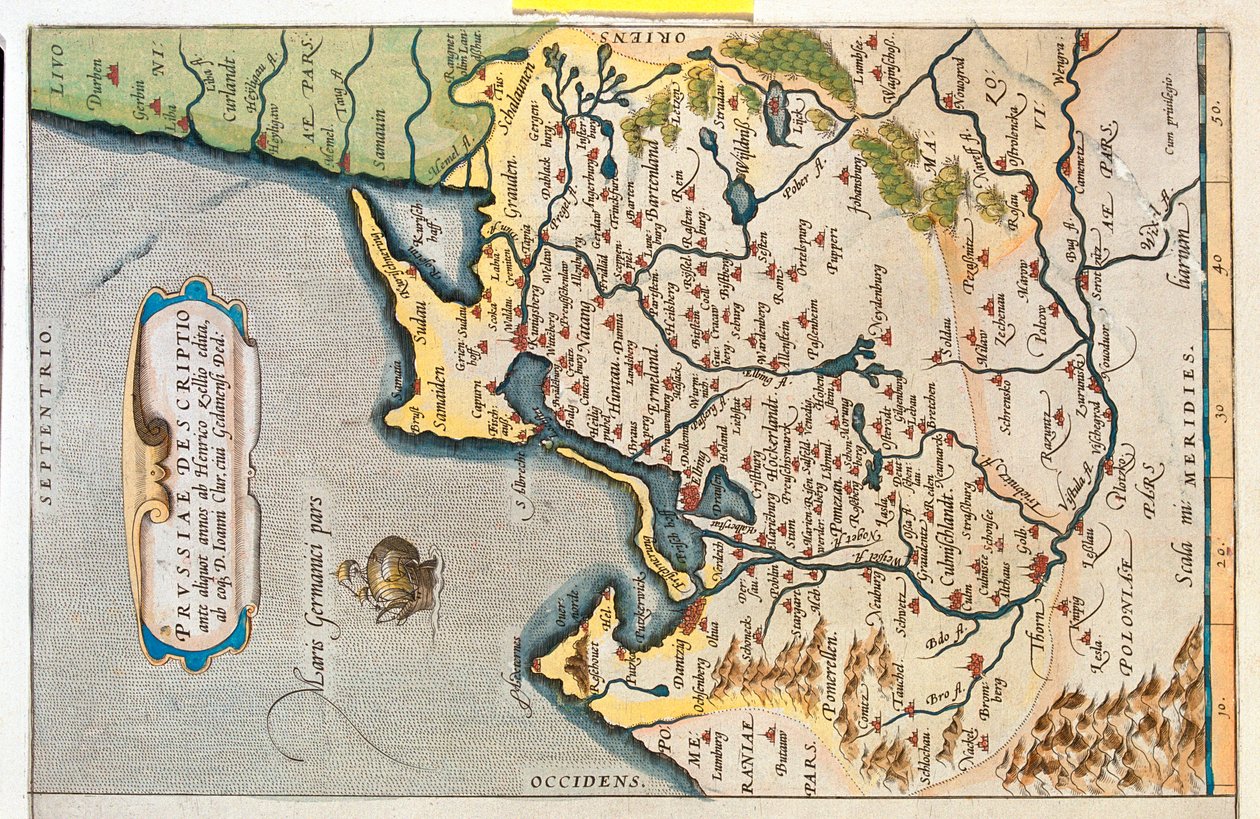 Severovýchodní Polsko, Rusko, Litva od Abraham Ortelius