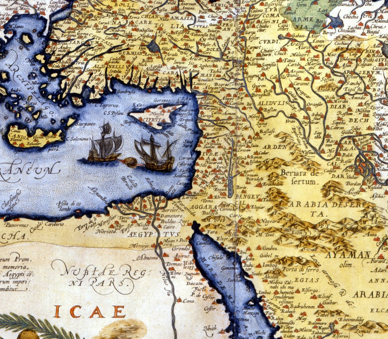 Palestina a Egypt podle Atlasu Abrahama Ortelia, Amsterdam od Abraham Ortelius