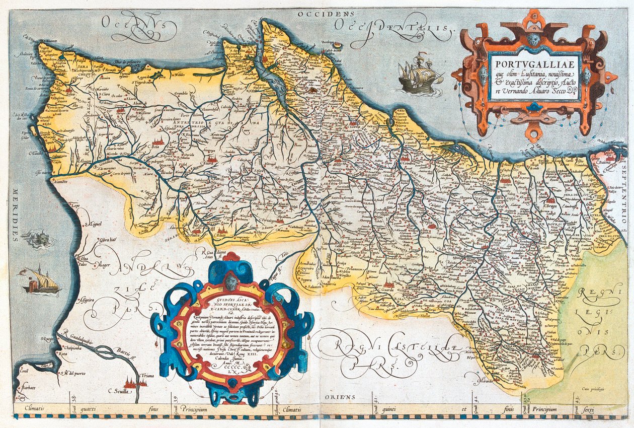 Portugalsko od Abraham Ortelius