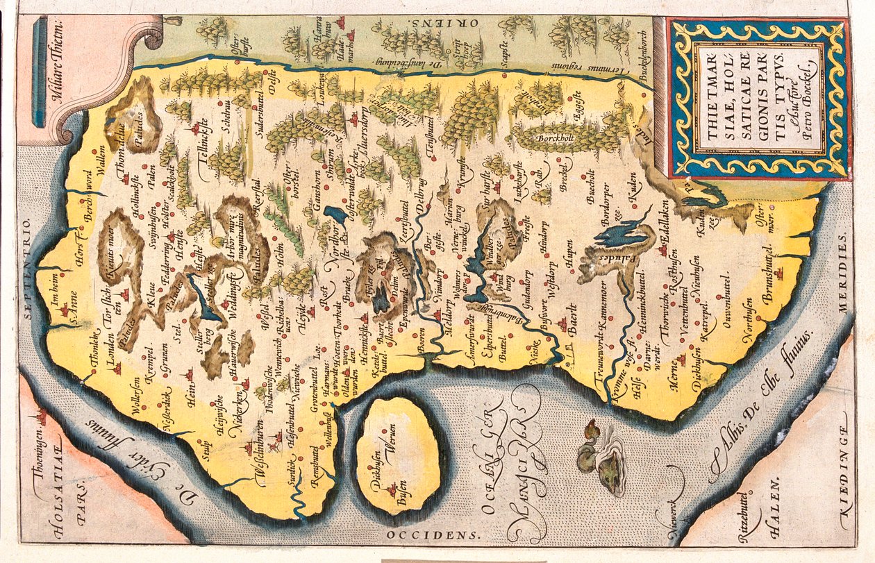 Šlesvicko-Holštýnsko, Německo od Abraham Ortelius