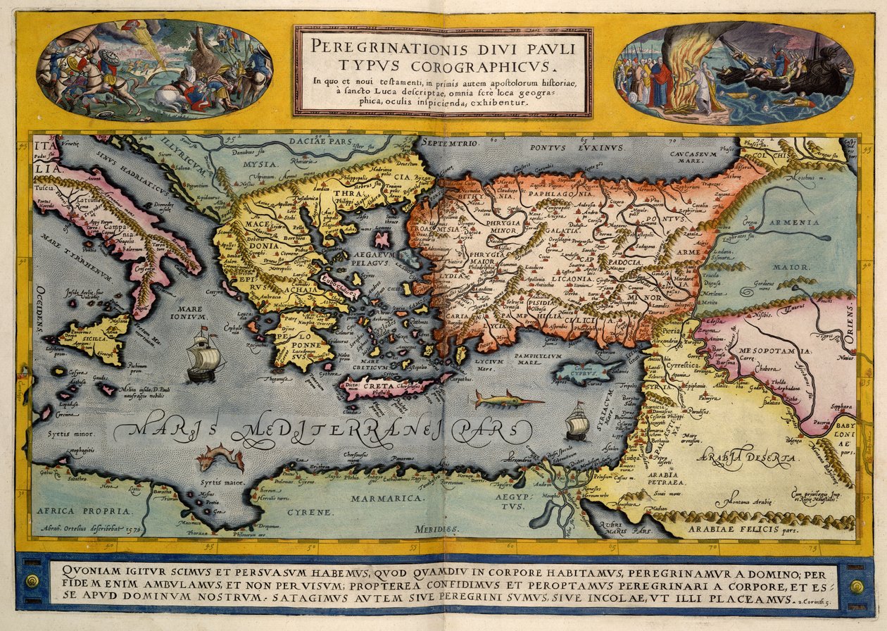Středomořská oblast od Abraham Ortelius