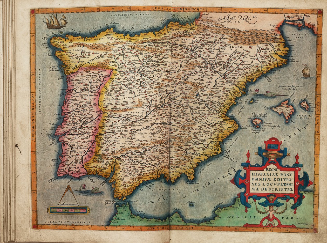 Nejúplnější popis Španělského království na základě všech publikací od Abraham Ortelius