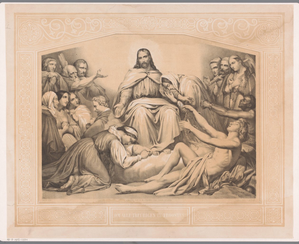 Kristus utěšitel Utěšit všechny, kteří truchlí (název na předmětu) od Abraham Pieter Felix
